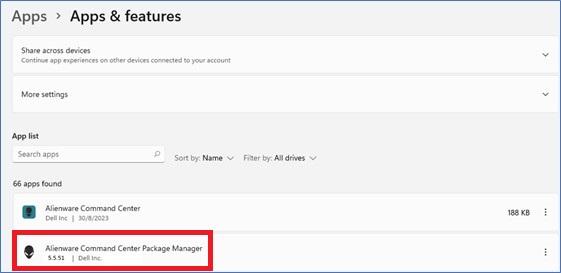Check if the AWCC version is 5.5.51 or later