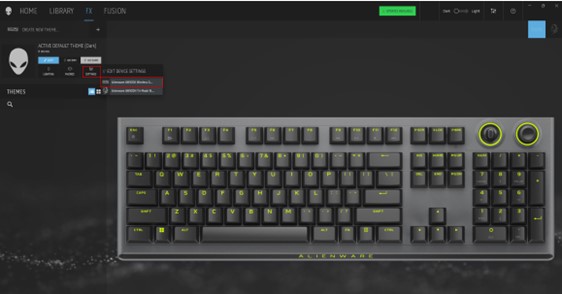 Select AW920K in Settings