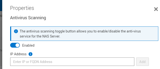 Disable Virus Ui PowerStore: NAS antivirus service toggle does not update in UI | Dell India