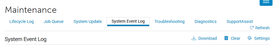 To clear in iDRAC, goto: Maintenance > System Event Log > Clear.