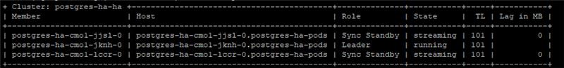 Postgres DB status