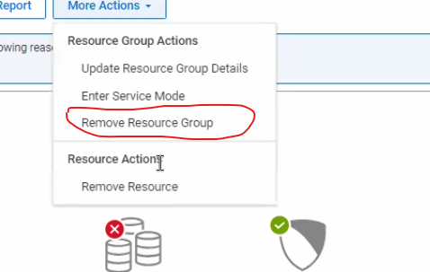 remove resource group.