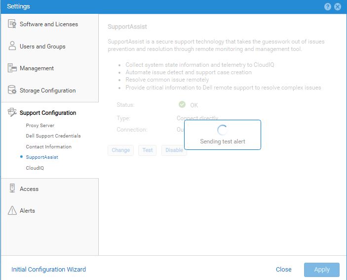 Test supportassist