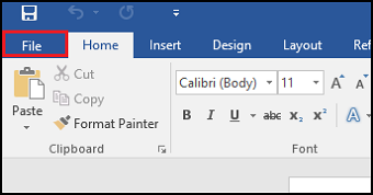 ตัวเลือกไฟล์ Office Word
