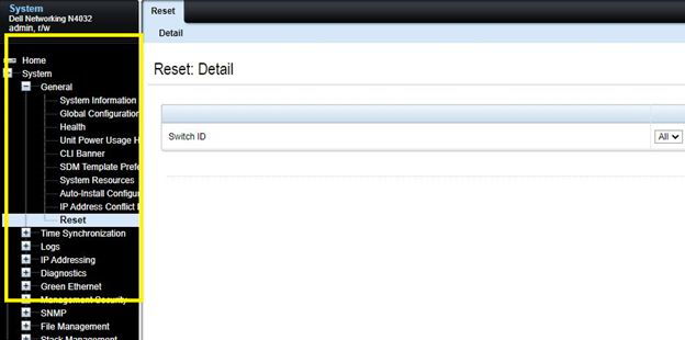 selecte system reset