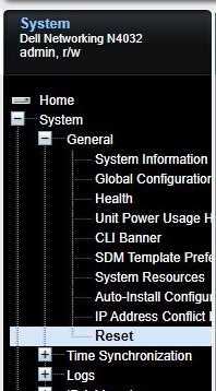 enlarged image of system reset