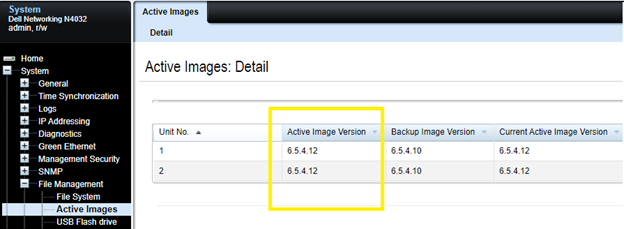 checking active firmware version