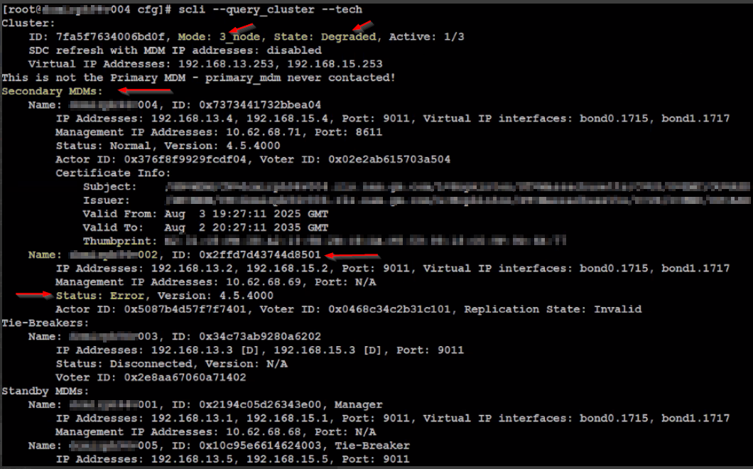 Tecnología de consulta de clúster de MDM