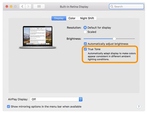 Built-in Retina Display Screenshot