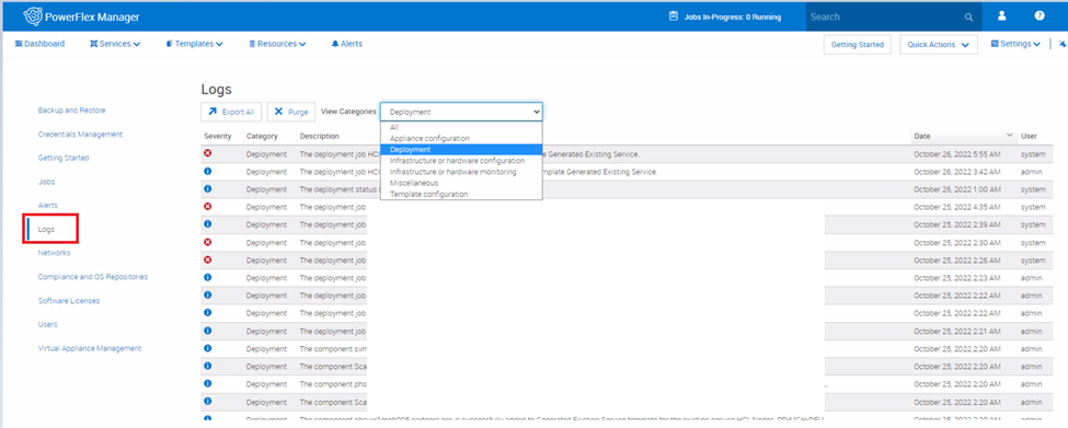 Aktivitetslogfiler for bruger- og systemgenererede handlinger