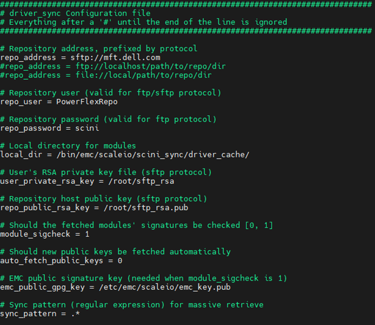 Edit driver_sync.conf file