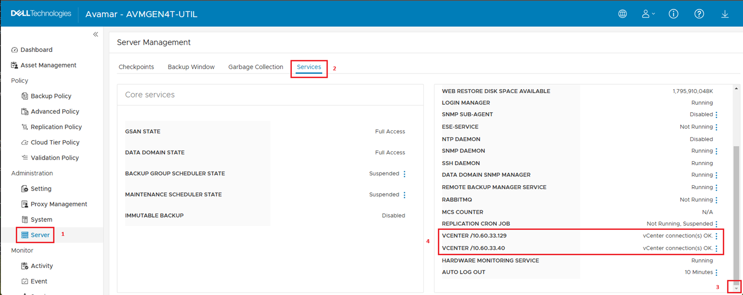 Avamar: How to Update Avamar Credentials to Connect to Integrated ...