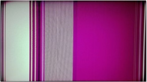 Vertikale Linien durch Beschädigung des LCD