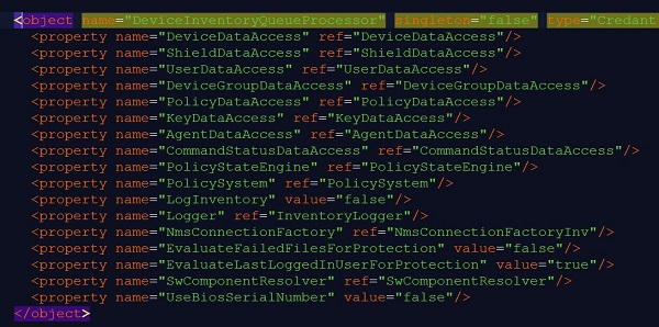 Actualización 1 de InventoryObjects.config