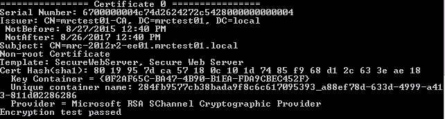 Bon fournisseur de chiffrement de canal RSA Microsoft