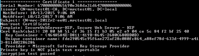 Fournisseur de stockage de clés logicielles Microsoft incorrect