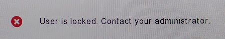 Error message after multiple failed authentication attempts