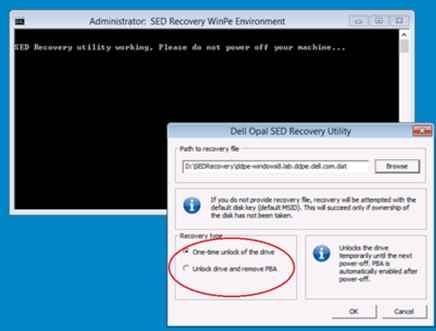 Dell Opal SED Recovery Utility