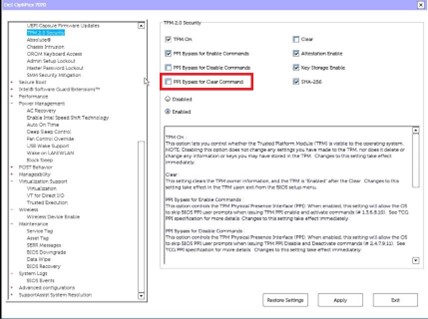 TPM Bypass for Clear Command