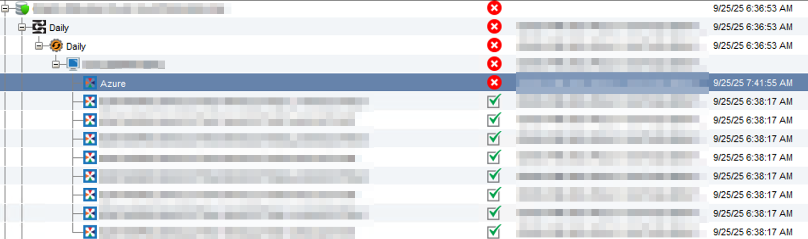 Błąd zestawu zapisu maszyny wirtualnej platformy Azure