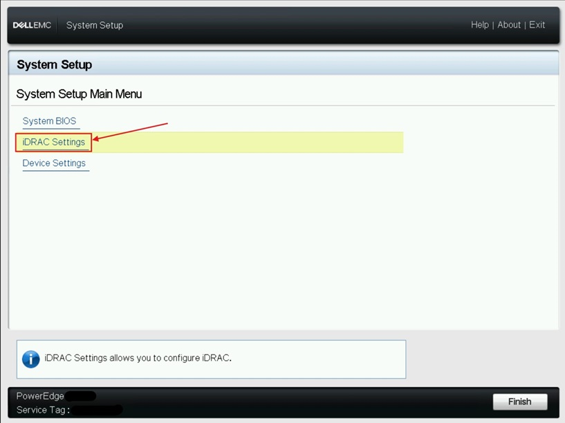Configurações do iDRAC