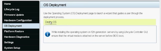 ［OS Deployment］と［Deploy OS］