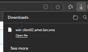Download di file VMX
