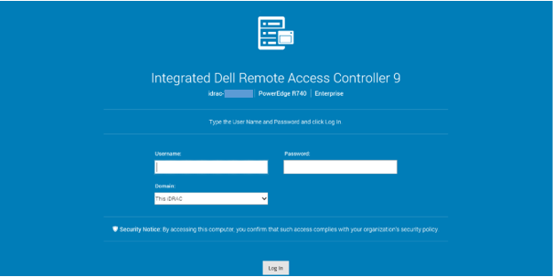 iDRAC9 登录页面