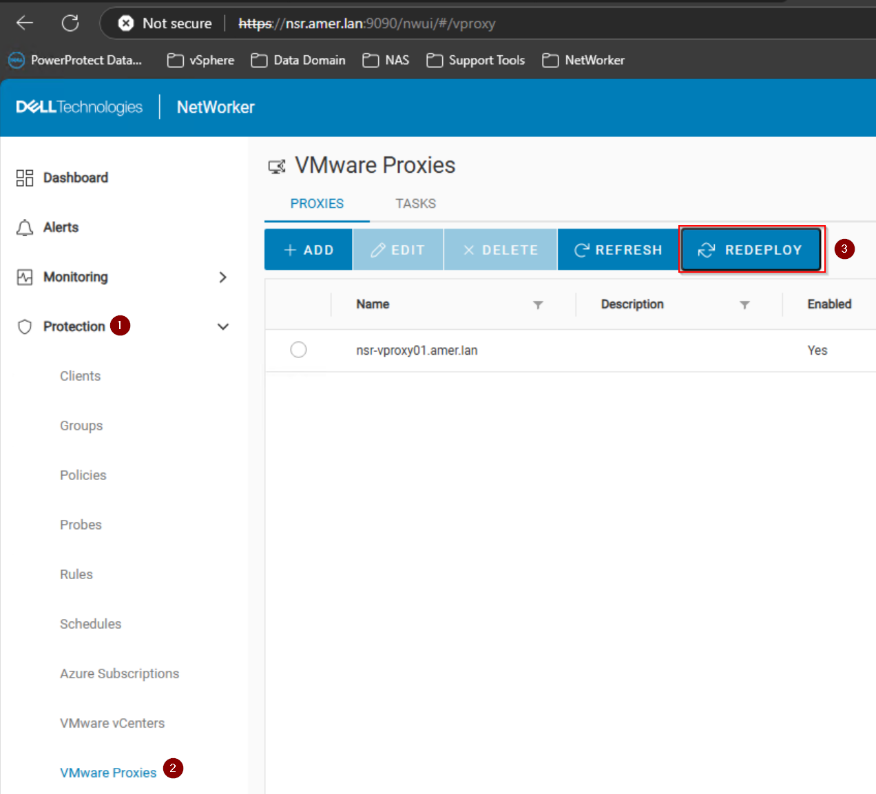 Ponowne wdrożenie NWUI vProxy