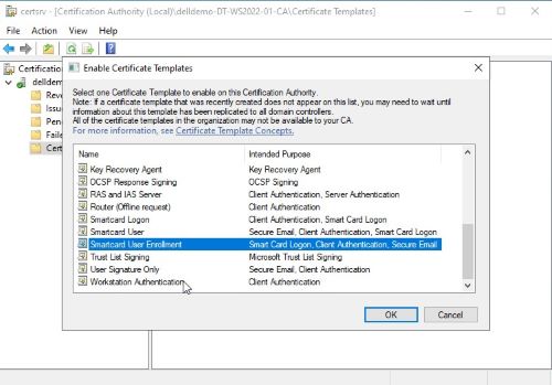 Velg de to nye sertifikatmalene