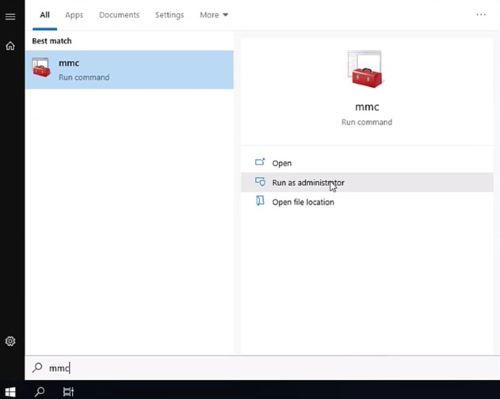 打开 Microsoft Management Console