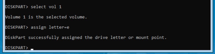 assign letter=x