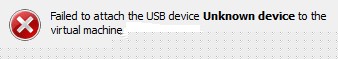 VirtualBox kan ikke tilslutte USB-enheder