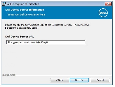 Adresa URL Dell Device Server