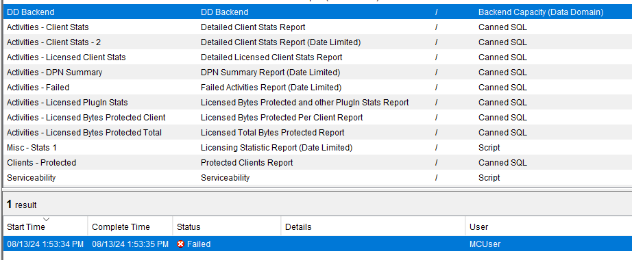 Avamar Administrator failure