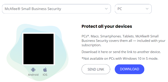 McAfee Small Business Security indirmesi