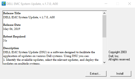 DSU Windowsインターフェイス