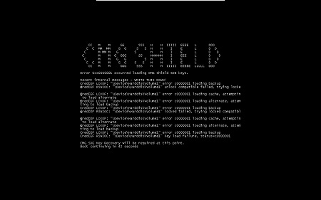 CMG Shield-felmeddelande