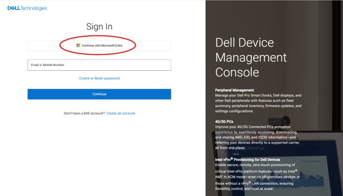 Klik op Doorgaan met Microsoft Entra