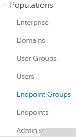 Klikněte na možnost Endpoint Groups