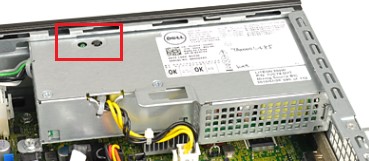 Bouton BIST sur le bloc d’alimentation d’un ordinateur de bureau
