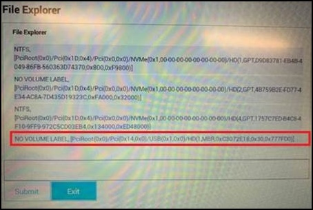 AgS BIOS (2020 або новіший) Провідник файлів