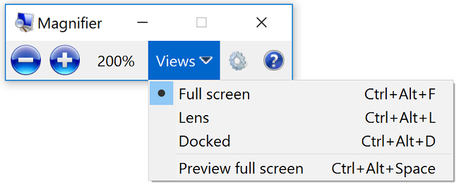 Lupa a pantalla completa