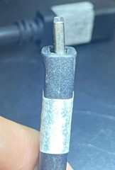 Damaged USB-C connector with metal connector bent