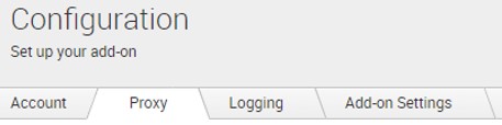 Click the Proxy tab if required