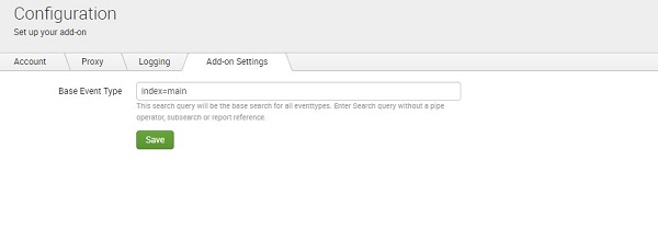 Click the Add-on Settings tab, and adjust Base Event Type