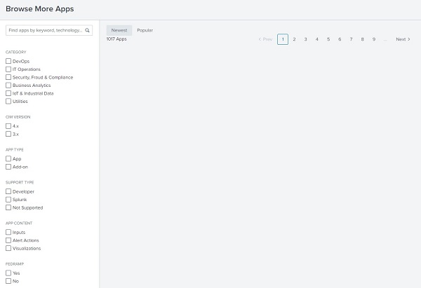 Click the Find apps by keyword, technology search box, type Netskope