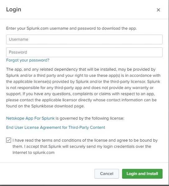 Login and Install if prompted