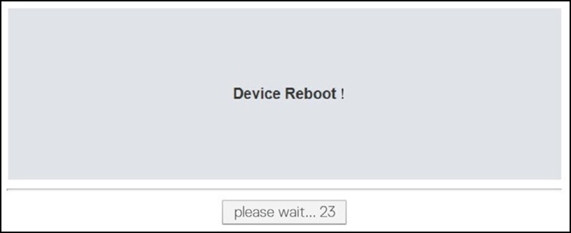 Komunikat ponownego uruchomienia urządzenia