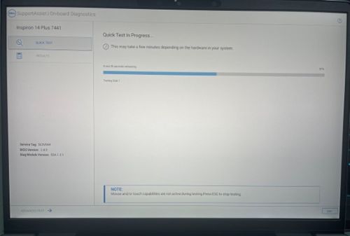 Jeśli komputer nie może uruchomić się w środowisku PXE, przejdzie do procesu SupportAssist
